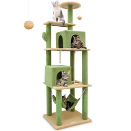 F60 Cactus Cat Tree(Green,60-inch)