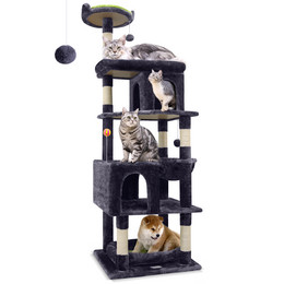 S72 Heavy Duty Cat Tree(Dark Gray,72-inch)