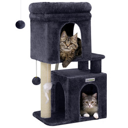 F31 Small Cat Tree(Dark Gray,31-inch)