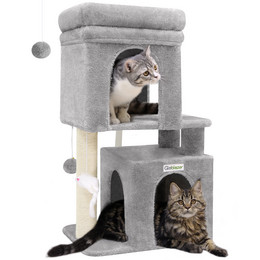 F31 Small Cat Tree(Light Gray,31-inch)