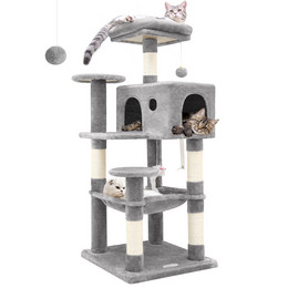 F49 Cat Tower(Light Gray,49-inch)