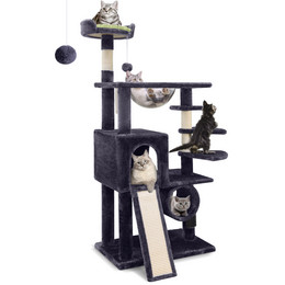 F57 Cat Tree(Dark Gray,57-inch)