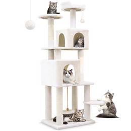 F62 Cat Tower(Beige,62-inch)