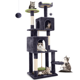 F62 Cat Tower(Dark Gray,62-inch)