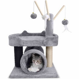 I25 Small Cat Tower(Light Gray,25-inch)