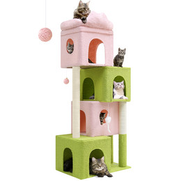 FC61 Cat Condos(Pink Green,61-inch)