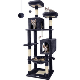 F70 Tall Cat Tree(Dark Gray,70-inch)