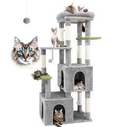 F61 Cat Tower(Light Gray,61-inch)