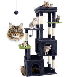 F61 Cat Tower(Dark Gray,61-inch)