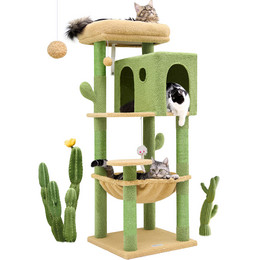 F49C Cactus Cat Tower(Green,49-inch)