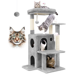 FC50 Adult Cat Tree(Light Gray,50-inch)