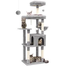 S68 Cat Climbing Tower(Light Gray,68-inch)