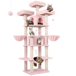 F80 Big Cat Tree(Pink,80-inch)
