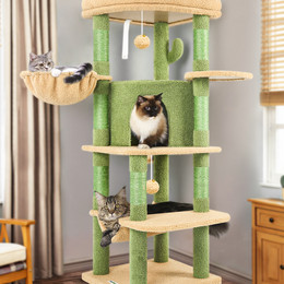 C51 Cactus Cat Tree(Green,51inch)