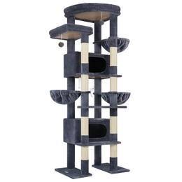 F84 Big Cat Tree(Dark Gray,84-inch)