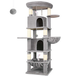 C68 Large Cat Tower(Light Gray,68-inch)